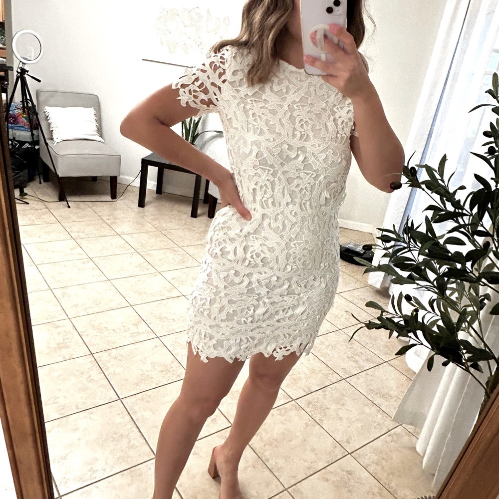 White lace dress